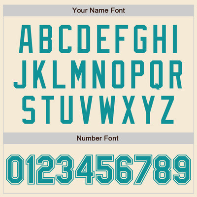 Custom Cream Teal Authentic Baseball Jersey