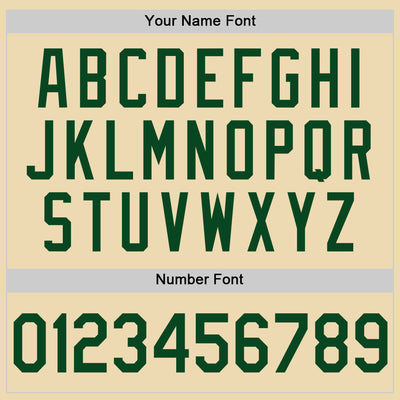 Custom Cream Green Authentic Throwback Basketball Jersey