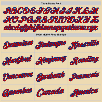 Custom Cream Red-Royal Authentic Throwback Basketball Jersey