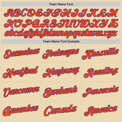 Custom Cream Purple-Orange Authentic Throwback Basketball Jersey