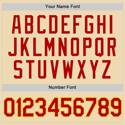 Custom Cream Red-Gold Authentic Throwback Basketball Jersey