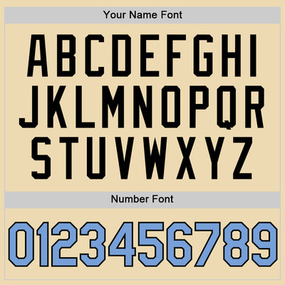 Custom Cream Light Blue Black-White Authentic Throwback Basketball Jersey