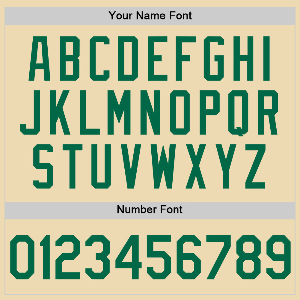 Custom Cream Kelly Green-White Authentic Throwback Basketball Jersey