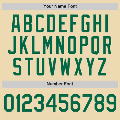 Custom Cream Kelly Green-White Authentic Throwback Basketball Jersey