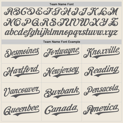 Custom Cream Steel Gray Authentic Baseball Jersey