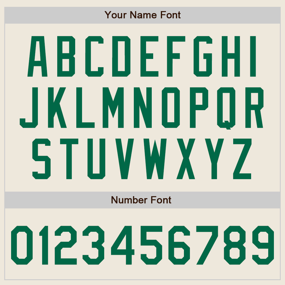 Custom Cream Kelly Green Authentic Baseball Jersey