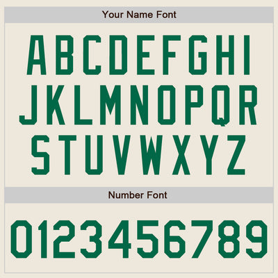 Custom Cream Kelly Green Authentic Baseball Jersey