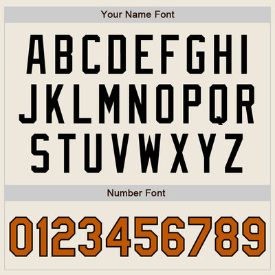 Custom Cream Texas Orange-Black Authentic Baseball Jersey