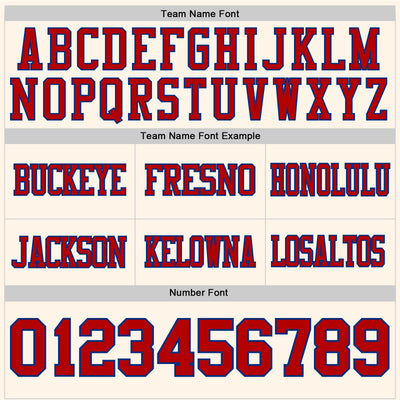 Custom Cream Red-Royal Authentic Football Jersey
