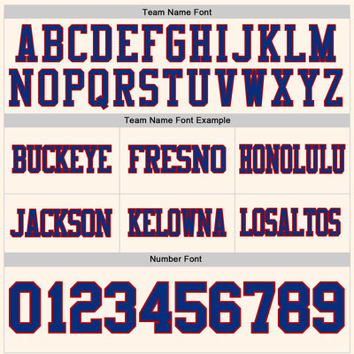 Custom Cream Royal-Red Authentic Football Jersey