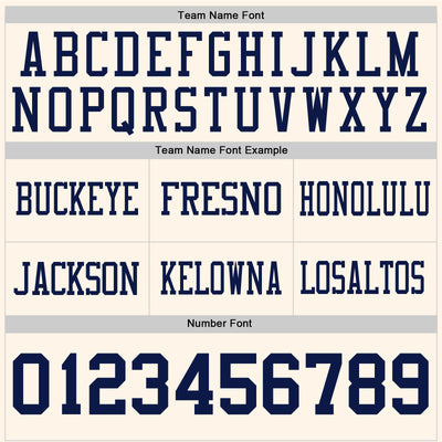 Custom Cream Navy Authentic Football Jersey