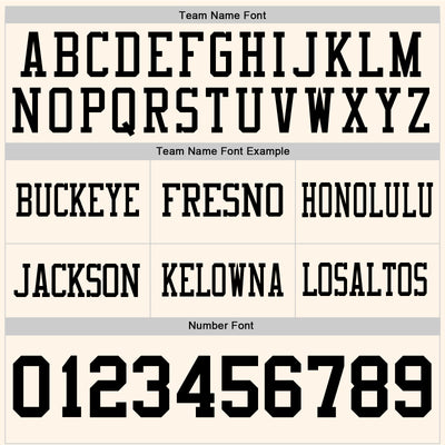 Custom Cream Black Authentic Football Jersey