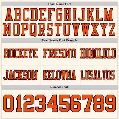 Custom Cream Orange-Black Authentic Football Jersey