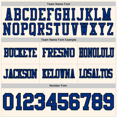 Custom Cream Royal-Black Authentic Football Jersey