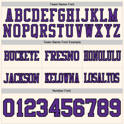 Custom Cream Purple-Black Authentic Football Jersey