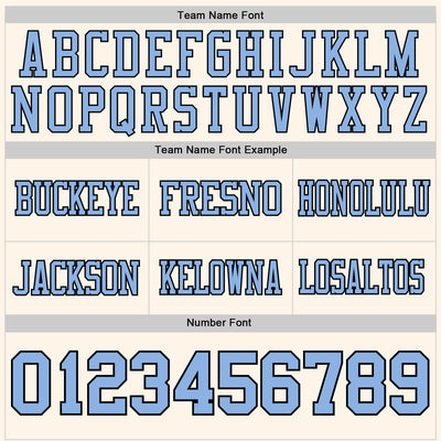 Custom Cream Light Blue-Black Authentic Football Jersey