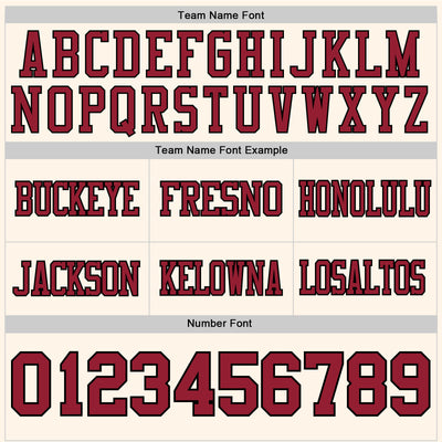 Custom Cream Cardinal-Black Authentic Football Jersey