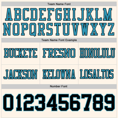 Custom Cream Black-Panther Blue Authentic Football Jersey