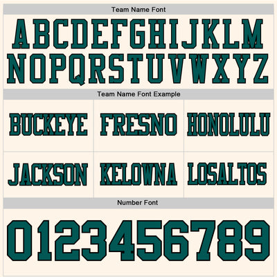 Custom Cream Midnight Green-Black Authentic Football Jersey