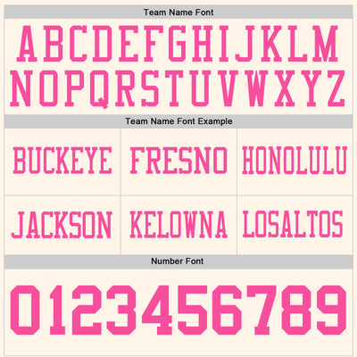 Custom Cream Pink Authentic Football Jersey
