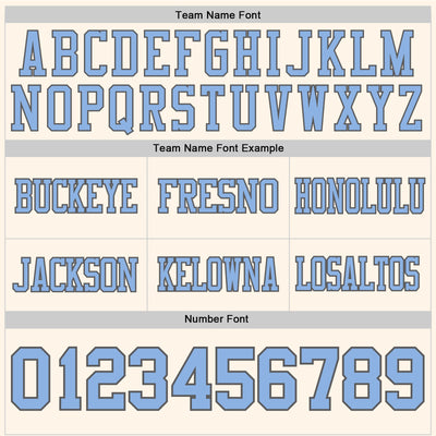 Custom Cream Light Blue-Steel Gray Authentic Football Jersey