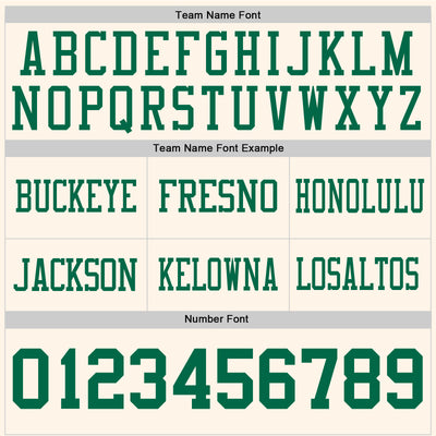 Custom Cream Kelly Green Authentic Football Jersey