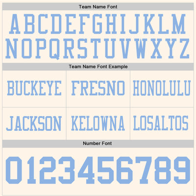 Custom Cream Light Blue Authentic Football Jersey