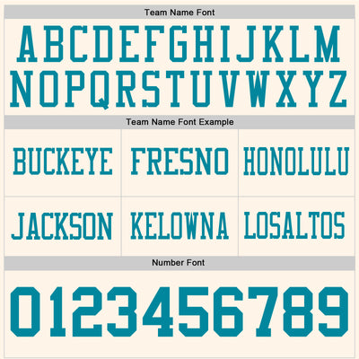 Custom Cream Teal Authentic Football Jersey