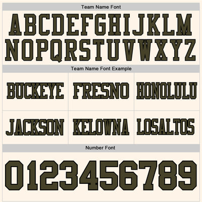 Custom Cream Olive-Black Authentic Football Jersey