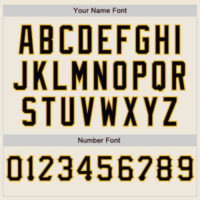 Custom Stitched Cream Black-Gold Baseball Pullover Sweatshirt Hoodie