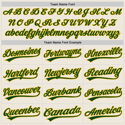 Custom Stitched Cream Green-Gold Baseball Pullover Sweatshirt Hoodie