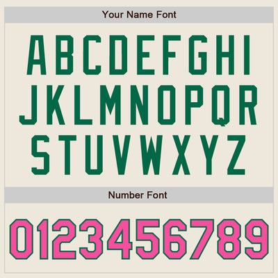 Custom Stitched Cream Pink-Kelly Green Baseball Pullover Sweatshirt Hoodie