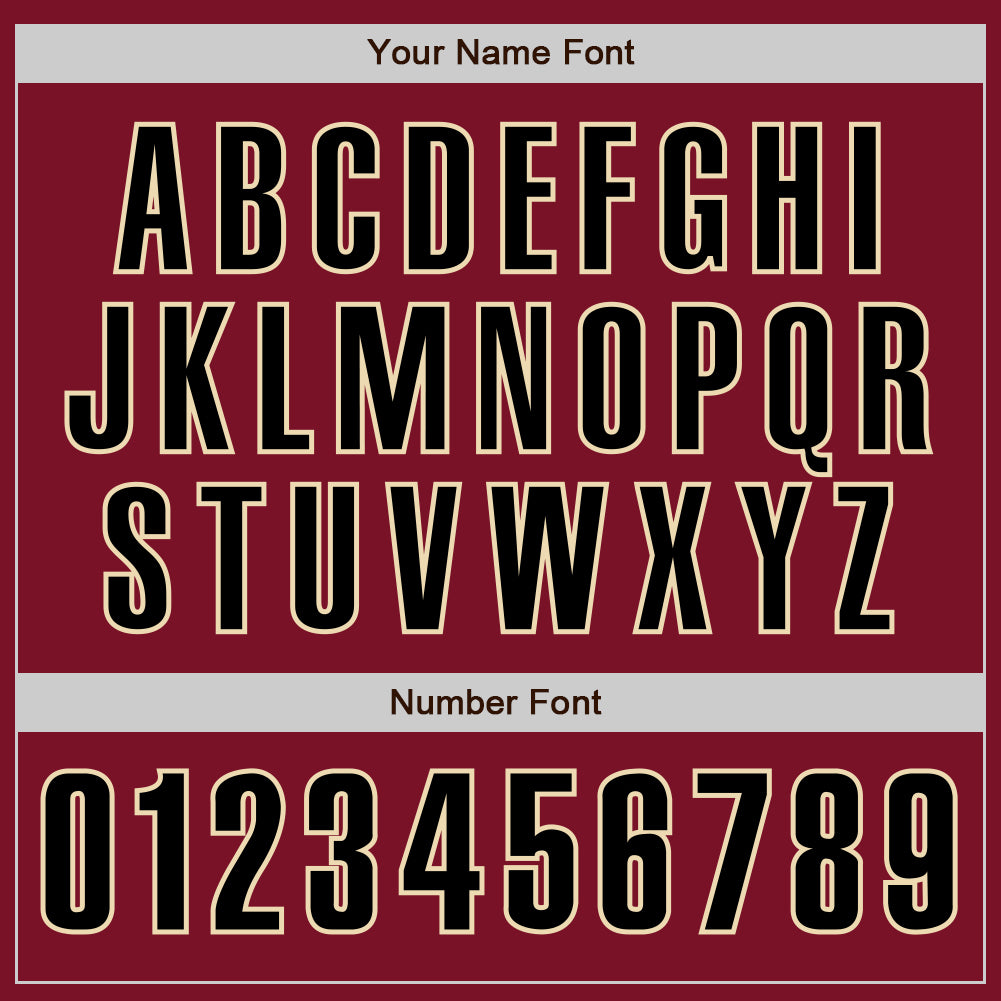 Custom Crimson Black-Cream Authentic Baseball Jersey