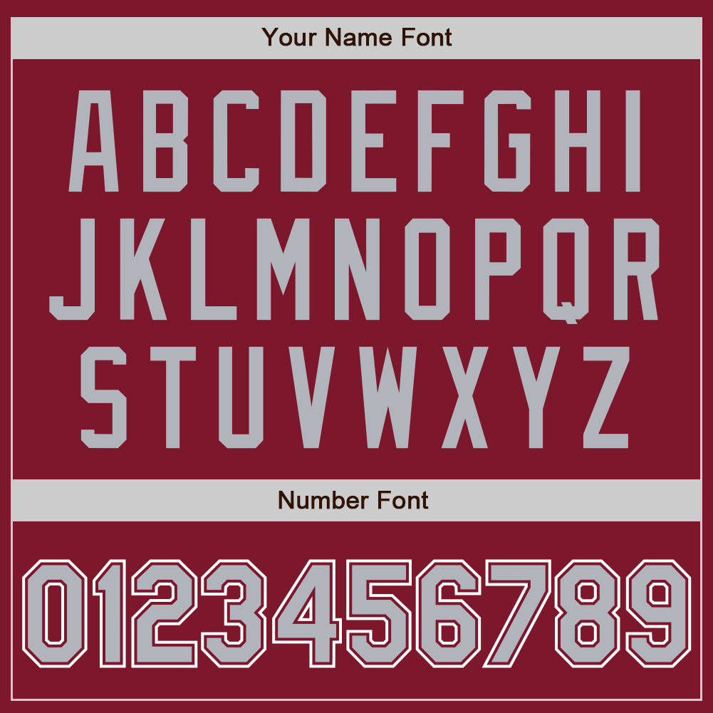 Custom Crimson Gray-White Authentic Baseball Jersey