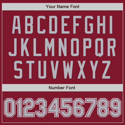 Custom Crimson Gray-White Authentic Baseball Jersey