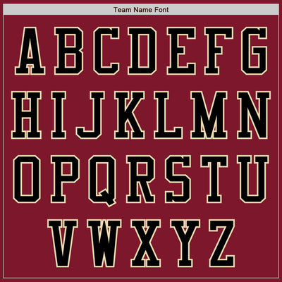 Custom Crimson Black-Cream Authentic Baseball Jersey