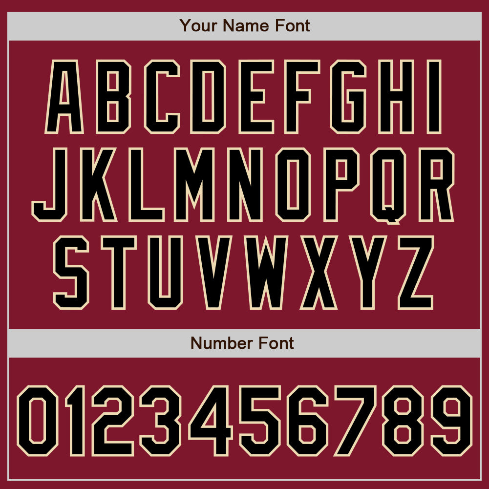 Custom Crimson Black-Cream Authentic Baseball Jersey