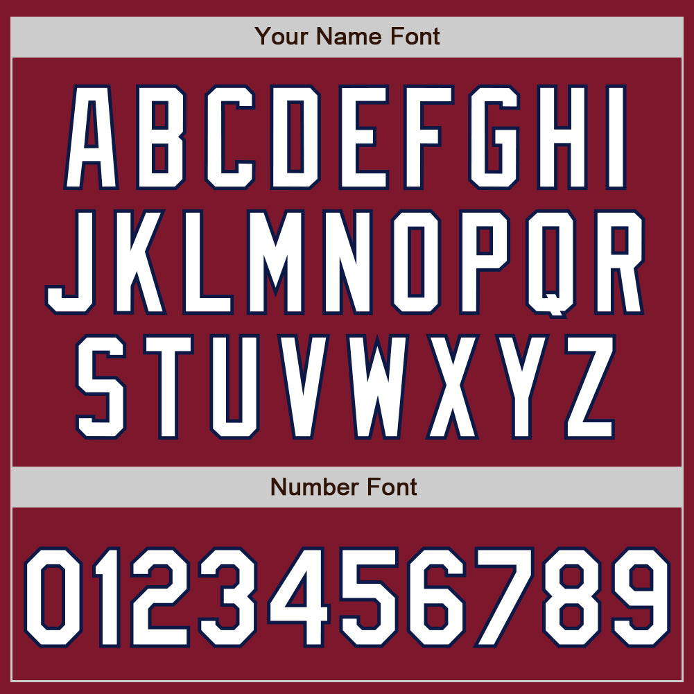 Custom Crimson White-Navy Authentic Baseball Jersey