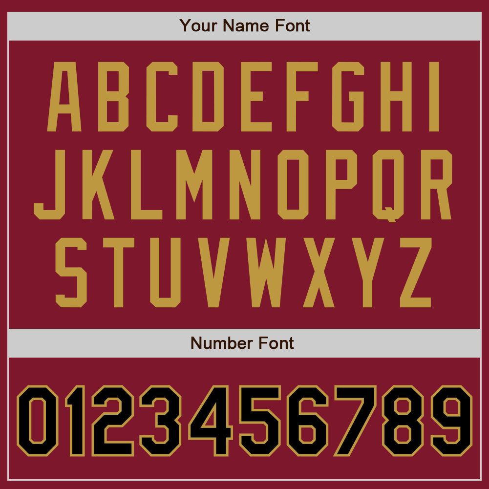 Custom Crimson Black-Old Gold Authentic Baseball Jersey