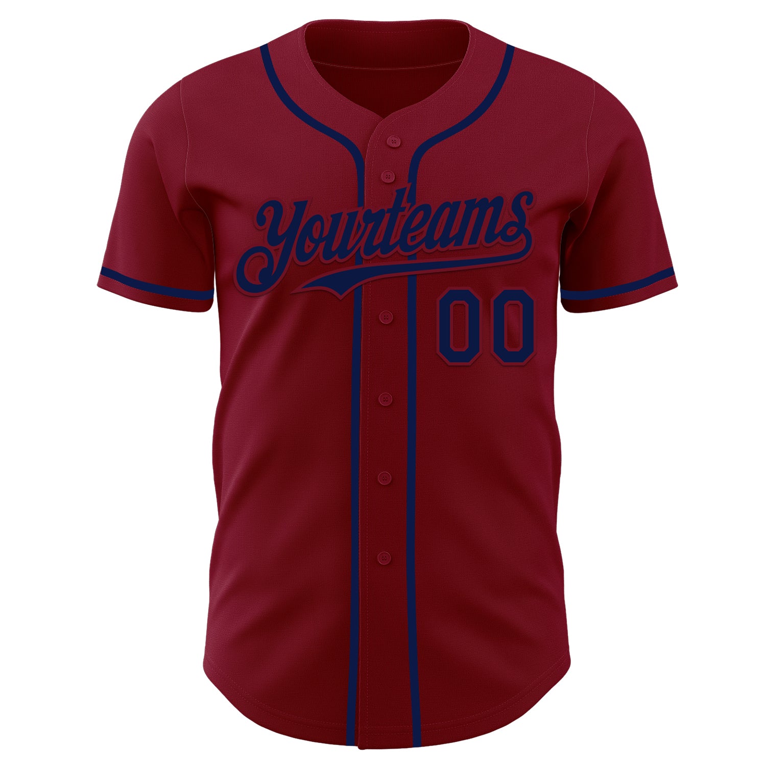 Custom Crimson Navy Authentic Baseball Jersey