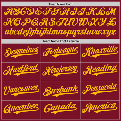 Custom Crimson Gold Authentic Baseball Jersey