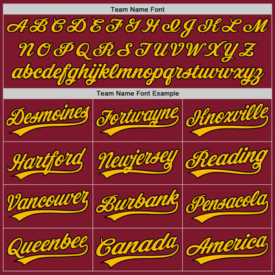 Custom Stitched Crimson Black-Gold Baseball Pullover Sweatshirt Hoodie