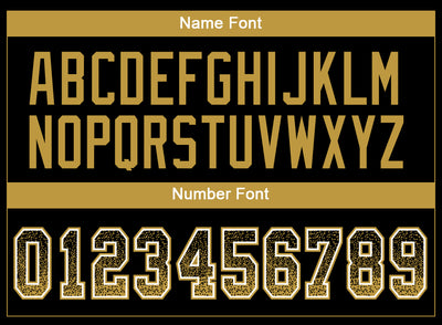 Custom Black Old Gold-White Drift Fashion Football Jersey