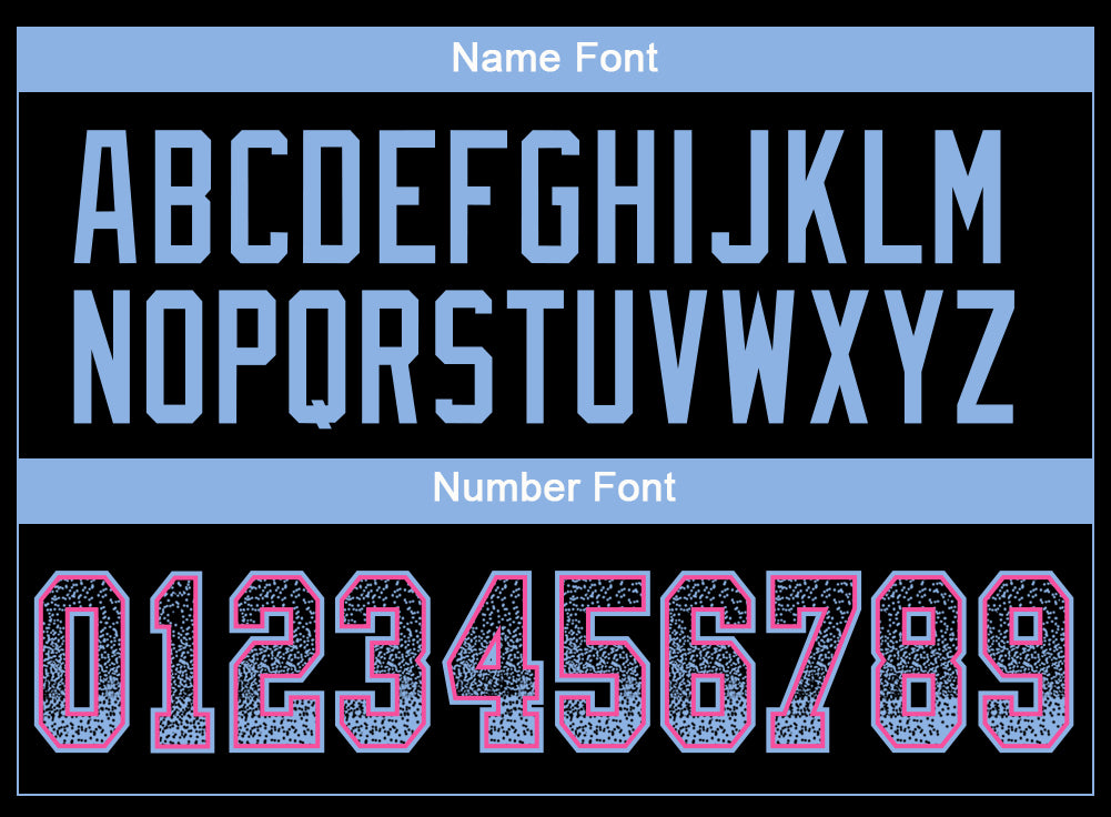 Custom Black Light Blue-Pink Drift Fashion Football Jersey