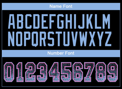 Custom Black Light Blue-Pink Drift Fashion Football Jersey