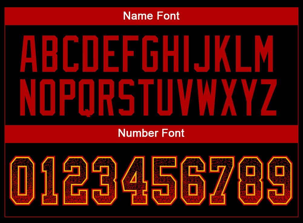 Custom Black Red-Gold Drift Fashion Football Jersey