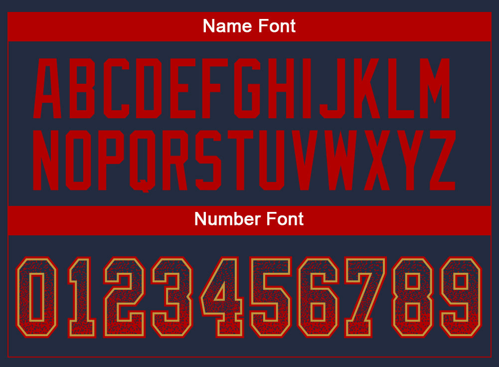 Custom Navy Red-Old Gold Drift Fashion Football Jersey