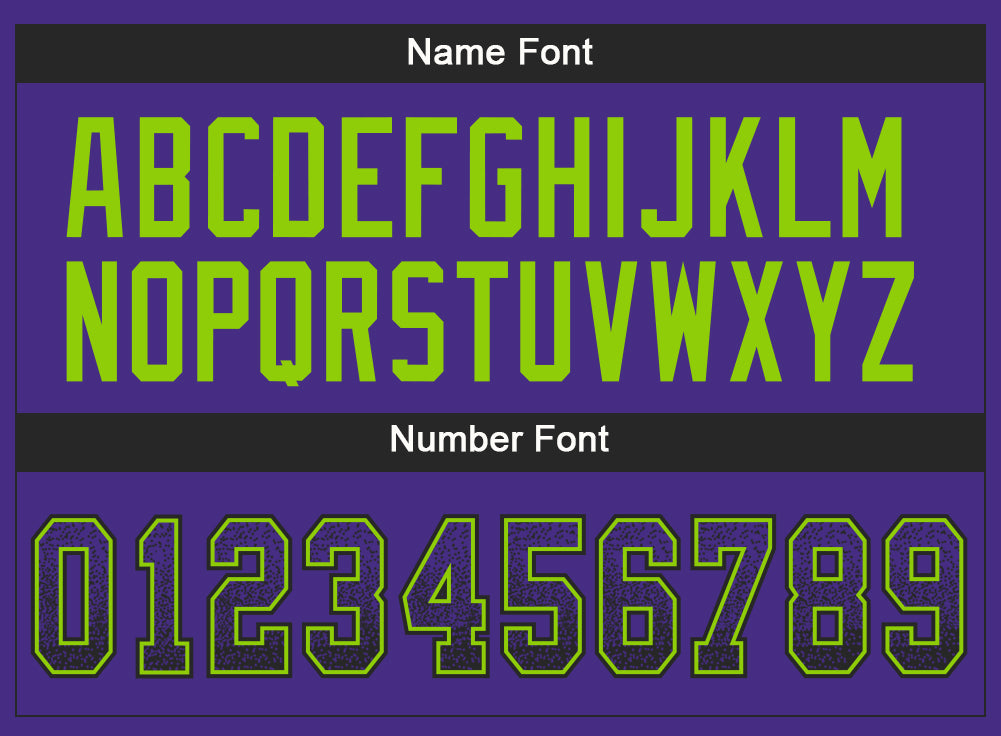 Custom Purple Black-Neon Green Drift Fashion Football Jersey