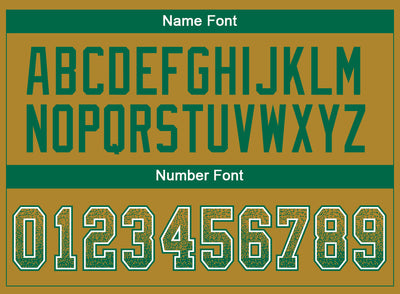 Custom Old Gold Kelly Green-White Drift Fashion Football Jersey