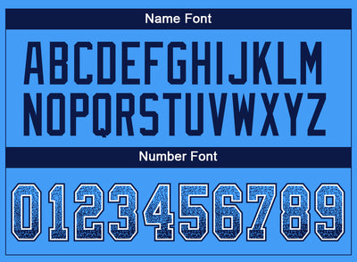 Custom Powder Blue Navy-White Drift Fashion Football Jersey